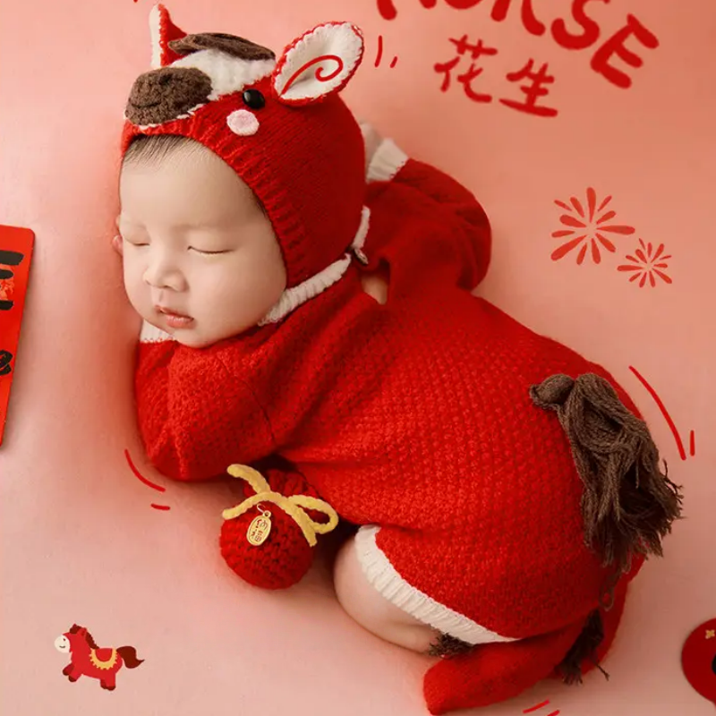 2026 Red Horse Theme Set - Newborn Photography Props - Image 5